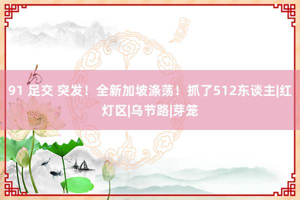 91 足交 突发！全新加坡涤荡！抓了512东谈主|红灯区|乌节路|芽笼